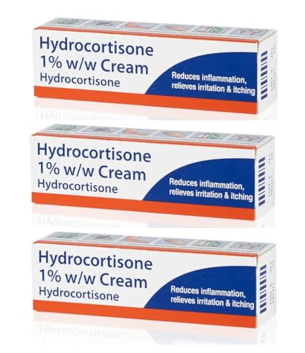 Pinewoods Fast Acting Hydrocortisone Cream 1% w/w Bite and Sting Cream, Mosquito and Bee Sting Treatment, Itchy Skin and Redness Solution, 3 x 10g Tubes for Eczema and Irritation