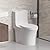 Elongated One Piece Toilet for Bathrooms, 1.1/1.6 GPF and MAP 1000g Dual Flush Compact Toilet with Soft Closing Seat, 17.3" Comfortable Height Seat Modern Toilet, 12'' Rough-In (Gloss White)