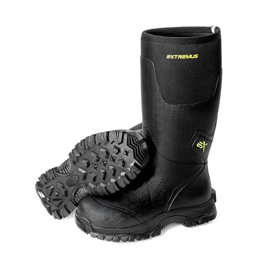Extremus by KastKing MudRidge Hunting Boots, Men’s Waterproof Insulated Rubber Boots With 6mm Neoprene, All-terrain Anti-slip Sole, Warm Cold Weather Hunting, Fishing, and Farm Boots