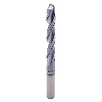 BestParts 2Pcs 1/4 Solid Carbide Jobber Drill Bits - AlTiN Coated, 2 Flute Tungsten Carbide Twist Drill Bits, 136 Point Angle, 1/4 Drill Diameter, 2 Flute Length, 3-1/4 Overall Length