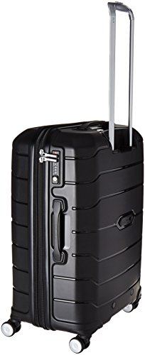 Samsonite Freeform Hardside Expandable with Double Spinner Wheels, Black, Checked-Medium 24-Inch