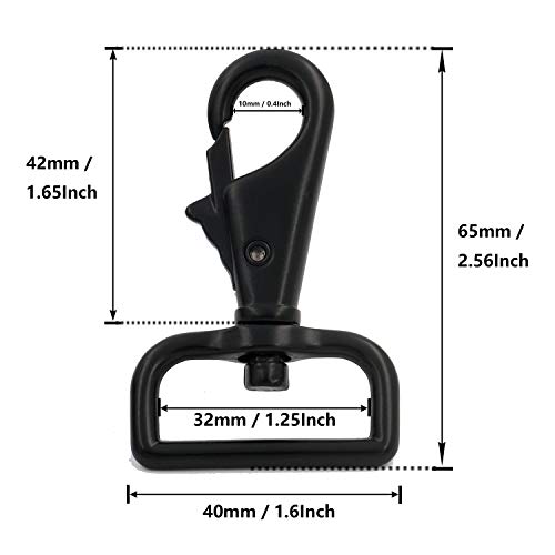 BIKICOCO Gatilho giratório de 1-1/4'' Tilt & Bump Thumb Knob Bolt Snap Hook Lobster Claw Clasp Cli
