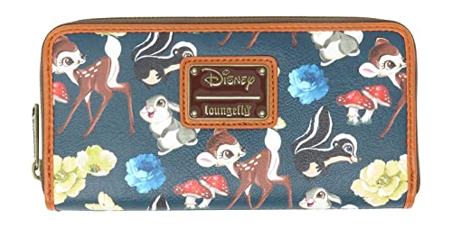 Portefeuille Disney Bambi et Ses Amis Loungefly zippé en similicuir pour femme