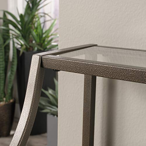 Sauder International Lux Console Table, L: 59.37" X W: 13.15" X H: 32.32", Bronze Finish #TOP7