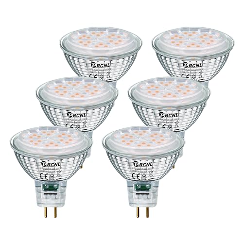 PRCNL GU5.3 LED 6.5W Warmweiss 3000K Lampen, Ersetzt 50W Halogen,6er Pack