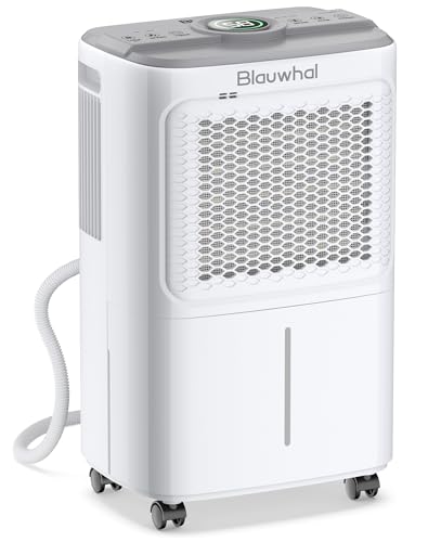 Dehumidifier for Basement, Home Dehumidifiers with Drain Hose for Large Room Bathroom, Auto Drain or Manual Drainage (31 pint)