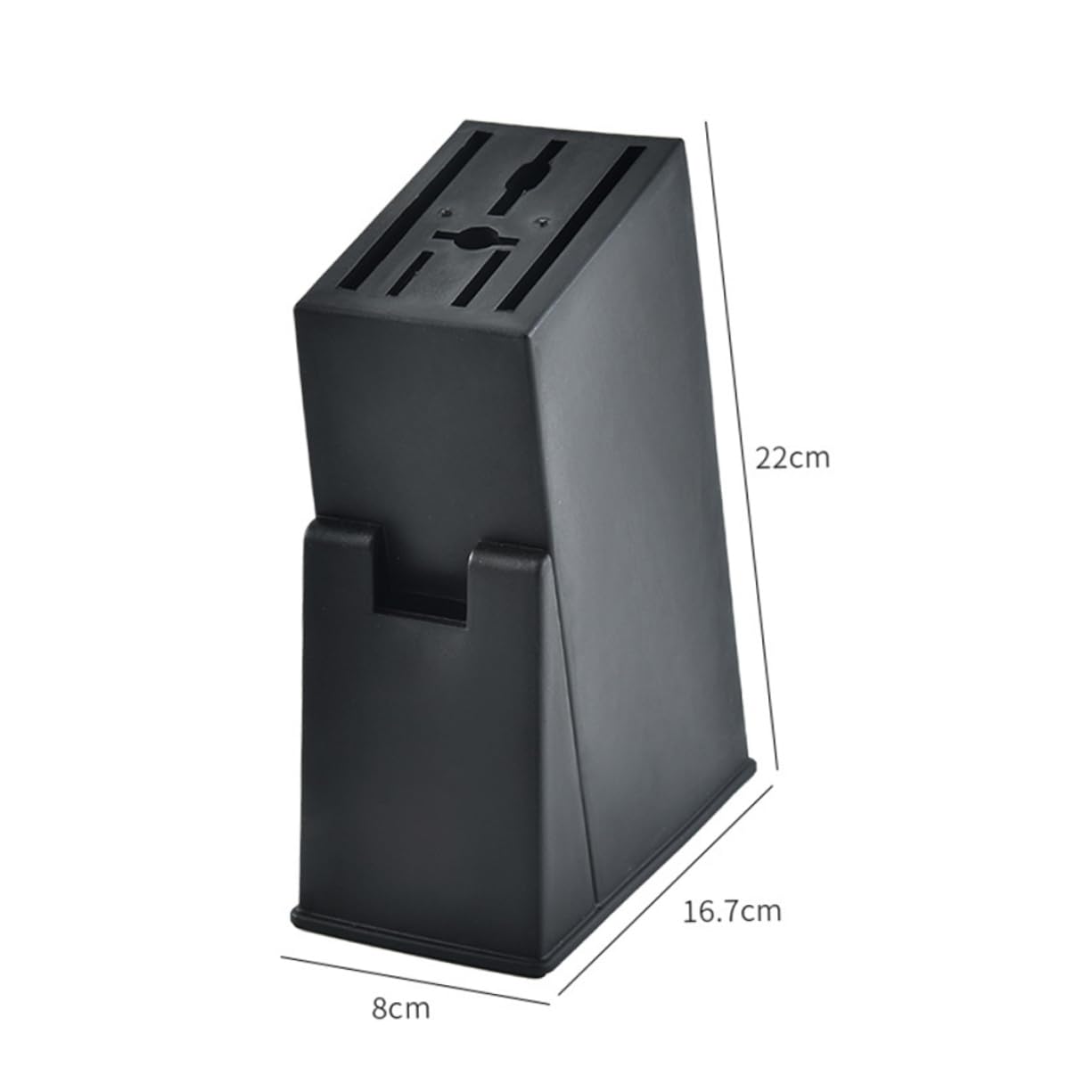 SOLUSTRE Creative Kitchen Storage Organizer Multifunctional Plastic Knife Holder Display Stand Lightweight Drain Rack for Efficient Cutlery Organization Black