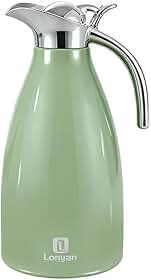 Garrafa Térmica 2l Aço Inoxidável 304 Mantém Quente E Frio Café Chás Portátil Grande Capacidade Multifuncional Com Capacidade De Para Casa (Verde)
