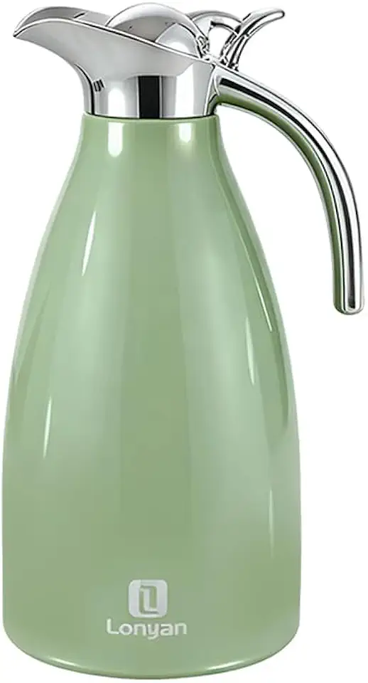 Garrafa Térmica 2l Aço Inoxidável 304 Mantém Quente E Frio Café Chás Portátil Grande Capacidade Multifuncional Com Capacidade De Para Casa (Verde)