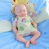 AISITE Reborn Baby Dolls Girl - 16 Inch Realistic Baby Doll Newborn Silicone Full Body Sleeping Girl, Birthday Gifts for Girls and Boys (Eyes Closed)
