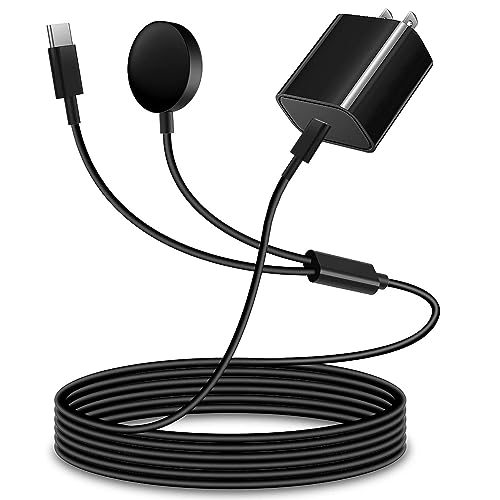2 in 1 Watc Charger Cable Compatible for Samsung Galaxy Watch 6/7/Ultra, 6 Classic, Watch 5, 5 Pro,4,4 Classic, 3, Active 2/1, with 20W Power Adapter & Magnetic to 2 USB C Wireless Charging Cord