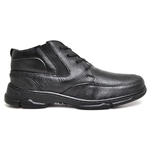Bota Coturno Masculino Anatomica em Gel Casual Confortável com Cadarço, Solado Antiderrapante (Normal, BR, Adulto, Numérico, 42)