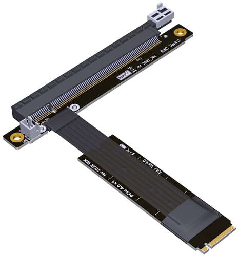 Allowish Pcie X16 4.0 Cable de extensión M.2 NVMe a Pcie X16 4.0 NVME M KEY Cable de extensión (80 cm, R43JC-WK-4.0)