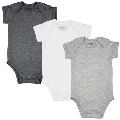 Image of 123 Bear Baby 3-Pack Soft Cotton Spandex bodysuits