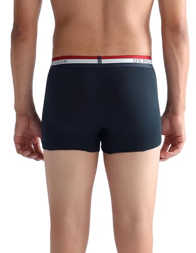 Image of U.S. Polo ASSN. Mens ET002 Anti Microbial Branded Stretch Cotton Underwear Trunk -Pack of 2
