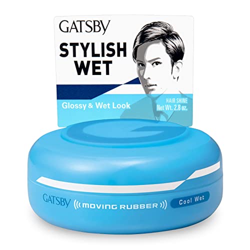 GATSBY Moving Rubber Cool Wet Hair Wax, English Version, 80g/2.8oz