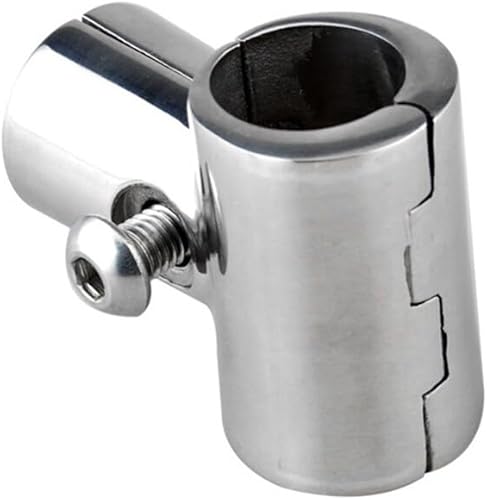 Vista 6 de SEADEAR Barco de 3 vías Montaje de riel Barco Barandilla Marina 316 Acero Inoxidable 90 Grados T/Tee Montaje Rail Conector Split 1.181 in Tubo