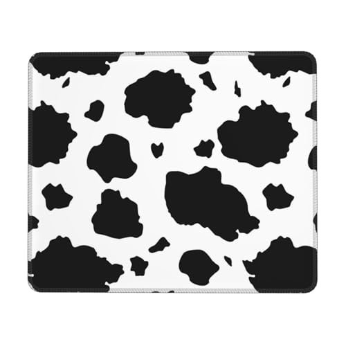 011 Cute Cow Print Mouse Pad - Black & White, 8.3 x 10.3 Inches