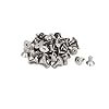 X-DREE M4x8mm 304 roestvrijstalen driehoekige scoket platte kop sabotagebestendige schroeven 40st(M4x8mm 304 Acero…