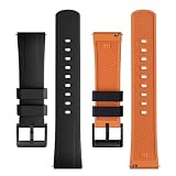BISONSTRAP Męski gumowy pasek do zegarka, dwukolorowe gumowe paski do zegarków, szybkie zapięcie, szerokość paska: 18 mm, 20 mm, 22 mm, 22mm, Klasyczny