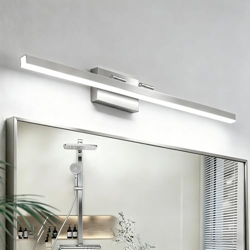 Image of IZORRO Modern Bathroom Vanity Light 40 inch, Rotatable, 32W Dimmable Led Bathroom Light Fixture Over Mirror, Chrome Vanity Light Bar (Cool White 6000K)