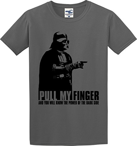 Utopia Sport Pull My Finger and You Will Know The Power of The Dark Side (S-5X) (X-Large, Charcoal)