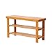 Estante para Zapatos 50 CM Cambio Ancho Zapato Banco Estante de Almacenamiento Soporte para Plantas Madera Natural de bambú Independiente Guarda Espacio