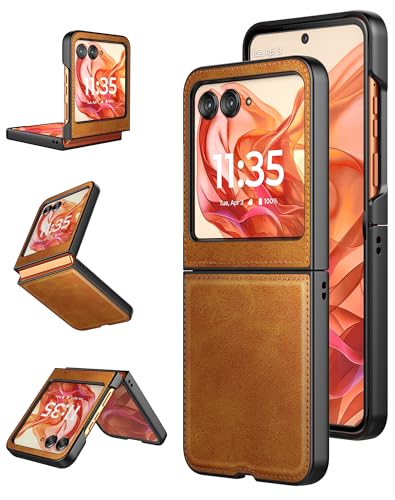 Coque Motorola Razr 2024 durable fine et antichoc étui rigide jaune Foluu