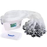 Ghanneey Saltwater American Fishing Cast Net for Bait Trap Fish Throw Net Premium Fishing Net in Fre