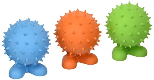(3 Pack) JW Spiky Cuz Assistant Toy, Small, Multicolor - Colors May Vary