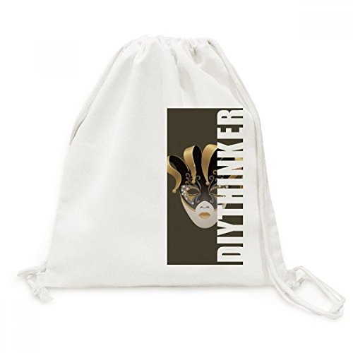 Sac cordon Carnaval de Venise DIYthinker en toile pour shopping et voyage