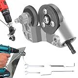 Sheet Metal Cutter Drill Attachment, Electric Drill Shears Attachment Cutter Nibbler, Universal Electric Drills Plate Cutters, Metal Nibbler DrillAttachment for Cutting Iron, Steel, Copper, Aluminum