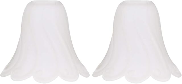 OSALADI Ceiling Light Replacement Cover, Floral Shape Glass Shade, Lighting Replacement Shade, Transitional Style Replacement for Table Lamp, Chandelier, Wall Lamp, Bedroom Living Room
