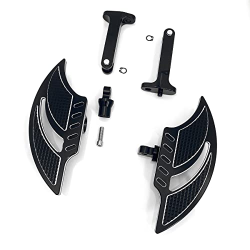 Happy-Motor 2008-2013 Roadking Flhr Black Floorboards Passenger Footboards Shifter Levers For Harley Electra Glide Road Glide Ultra Fltru Foot Boards Highway Pegs #TOP3