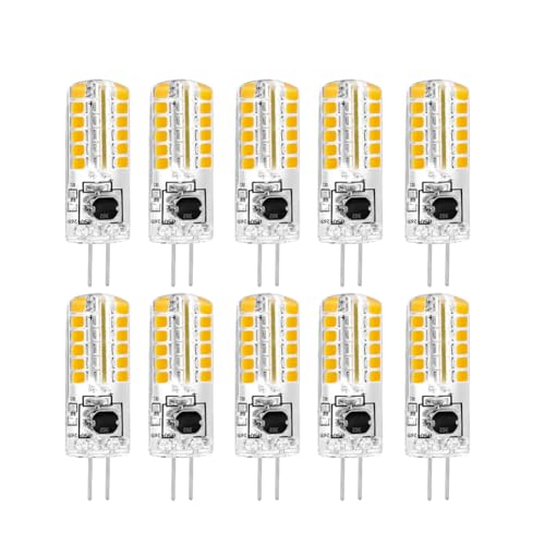 Yosenmi ���d�� 100V-265V G4 LED 3W (��d��12V�ł͂���܂���)�A20W 120V G4�n���Q���d�������A3000K�E�H�[���z���C�g�A�����s�\��JC 2�s���x�[�X�d���A10�p�b�N