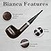Savinelli Bianca 207 - Handmade Italian Wood Briar Pipe, 6mm, Straight Apple Shaping, Polished Finish