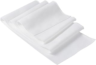 BENECREAT Rib Cuff Fabric, 39x6inch Stretch Fine Ribbing Knit Fabric White Elastic Knit Material for Waistband Neckband Cuffs Jacket Extension, Clothing Accessories