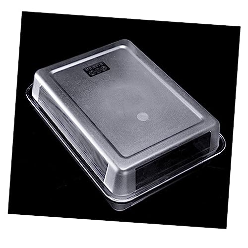 HOLIDYOYO Sturdy Safe for Food Acrylic Rectangular Trays Lid Plastics Serving Trays 27x21x5cm for Easy Handling