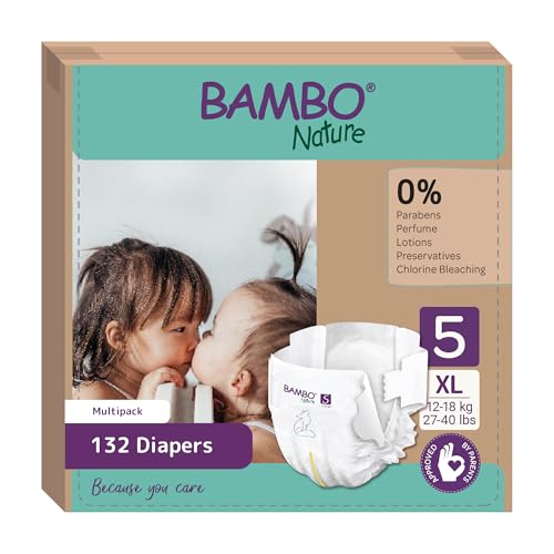Pañales para bebé Bambo Nature Talla 5-12 a 18kg (PACK 6 X 22UN)
