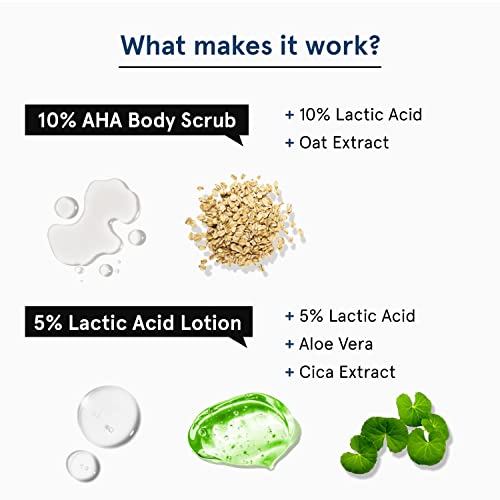 Image of Be Bodywise 10% AHA Body Scrub & 5% Niacinamide Body Wash | With 10% Lactic Acid, 5% Niacinamide, Oat Extract & Aloe Vera Extract | Exfoliates Skin, Nourishes Skin, Reduces Tan, & Ingrown Hair