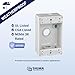 SIGMA ENGINEERED SOLUTIONS 14250WH Metal Electrical Outlet Box, Weatherproof, Easy Mount Plug and Receptacle Protector, White, (3) 1/2-Inch Holes, 1 Gang Box