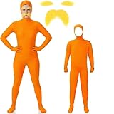 YOMOSA Women's Costume Bodysuits orange for halloween (Orange, Large)