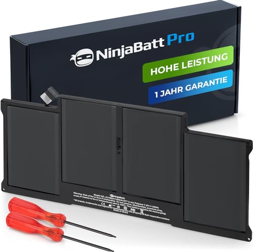 NinjaBatt Batterie A1466 A1496 für Apple MacBook Air 13 Inch [2010 2011 2012 2013 2014 2015 2016 2017 Years] A1369...