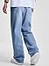 JMIERR Jeans Herren Baggy Weite Jeans Hose Herren Stretch Vintage Y2K Hip Hop Denim Hosen Loose Fit Streetwear Freizeithosen, Hellblau M