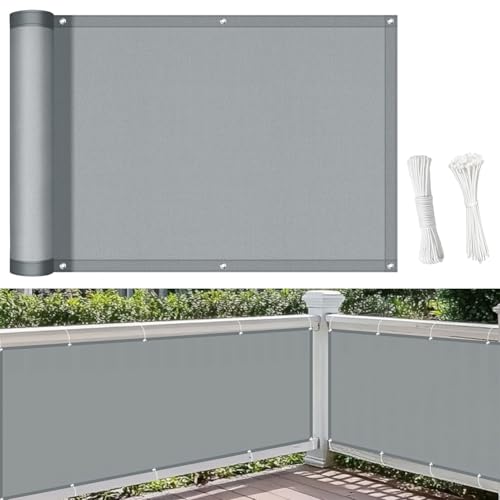 wiipara Balkon Sichtschutz Wetterfest 75x600cm, Balkonsichtschutz...