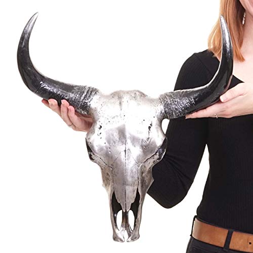 ideal als Western-Wanddeko. - Detailansicht von Mendler Stier Schädel Deko 45cm Test – Dealfoxx.de