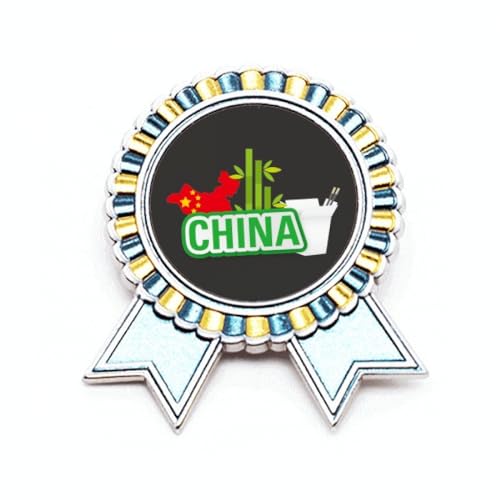 Broche carte de la Chine verte M métal pour masquer un accroc ou embellir un col