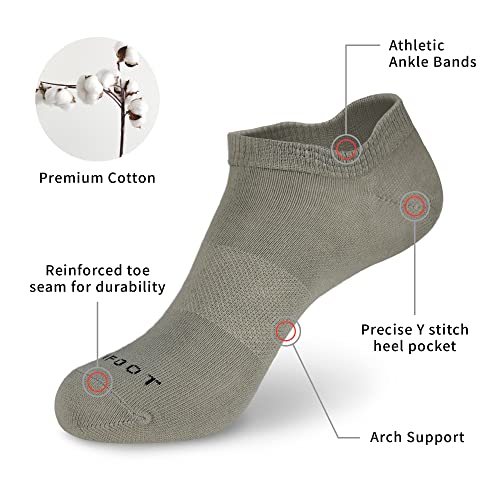 Image of MONFOOT Men's /Women's 10-20 Pairs Thin Cotton Low Cut Ankle Socks, Multipack