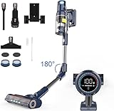 VICSONIC Akku Staubsauger-Staubsauger 30KPA/480W,S7 Staubsauger Kabellos,Starke Saugleistung bis zu 65 Min Laufzeit, 7-in-1 Staubsauger Beutellos, OLED Touch Display, 180 ° Faltbar, 4 Leistungstufe