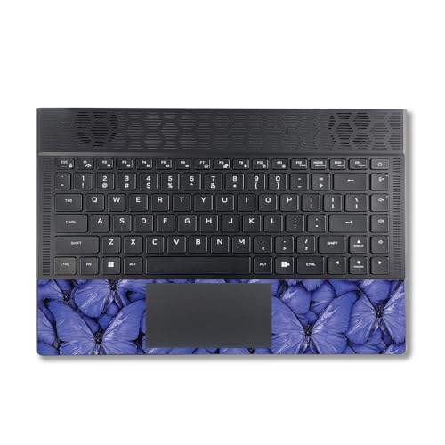 Image of MightySkins Skin Compatible with Alienware X14 R2 (2023) Full Wrap Kit - Blue Butterflies | Protective, Durable, and Unique Vinyl Decal wrap Cover | Easy to Apply & Change Styles | Made in The USA